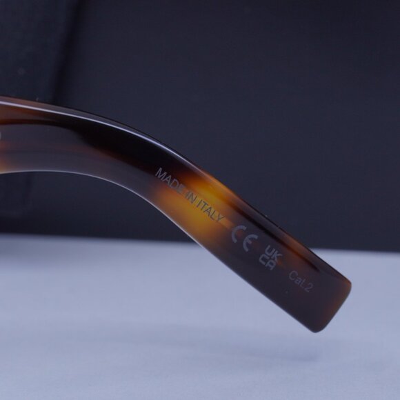 Saint Laurent SL M94/F 002 Cat Eye Sunglasses - Havana/Green - Picture 7 of 12